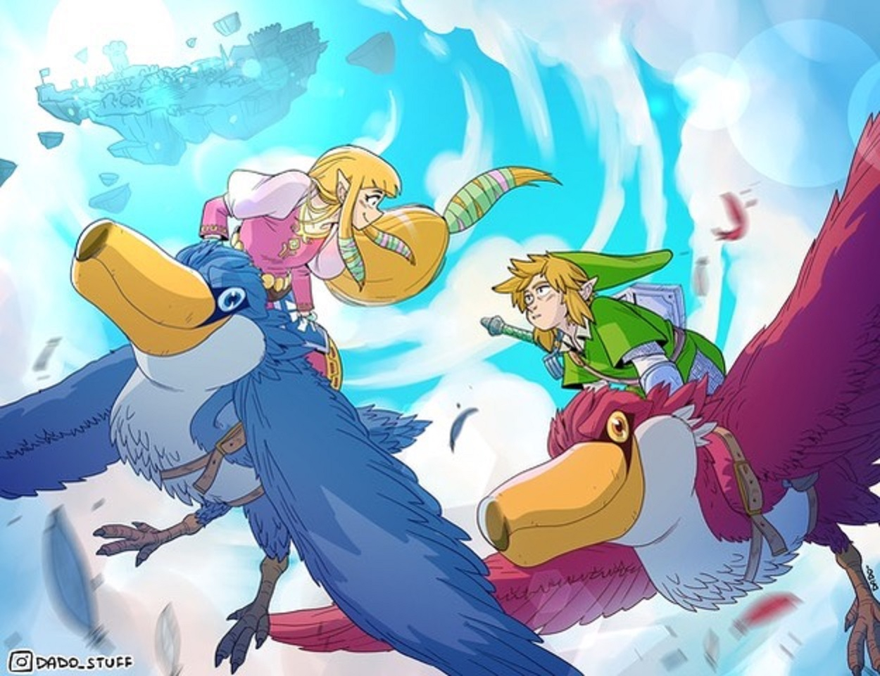 The Legend of Zelda: Skyward Sword HD, le cover dei fumettisti Sio, Dado’s Stuff e A Panda Piace