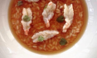 Risotto in brodo di gamberi, la ricetta dello chef Berton