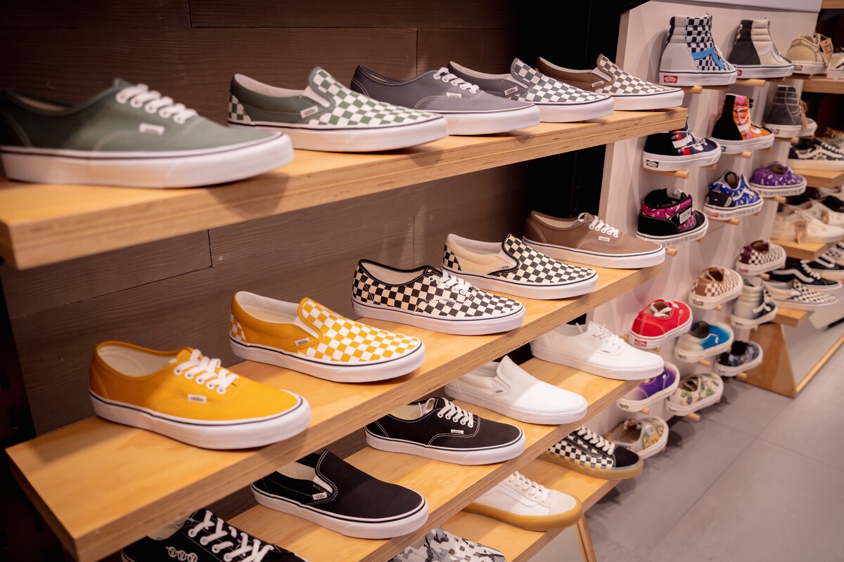 Scarpe Vans in esposizione
