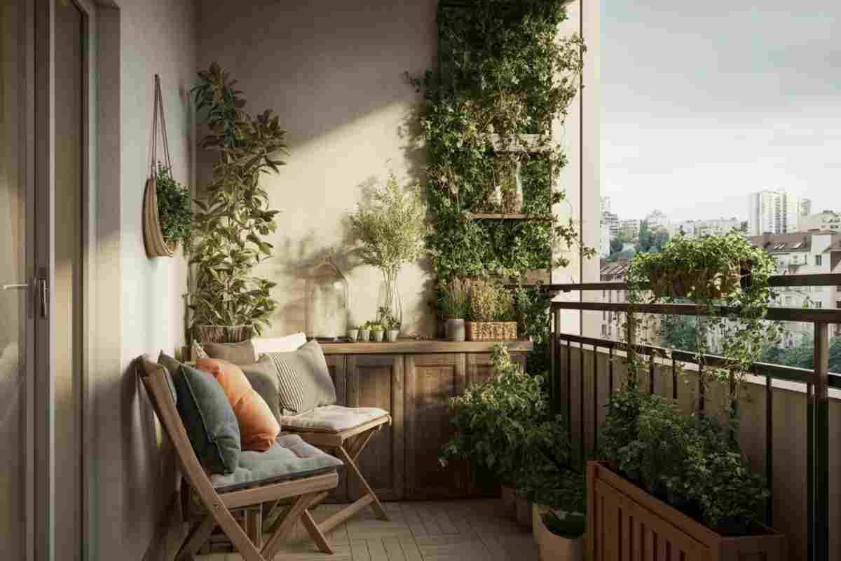 come arredare un piccolo balcone