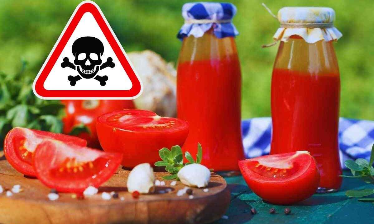 pericolo nella passata di pomodoro