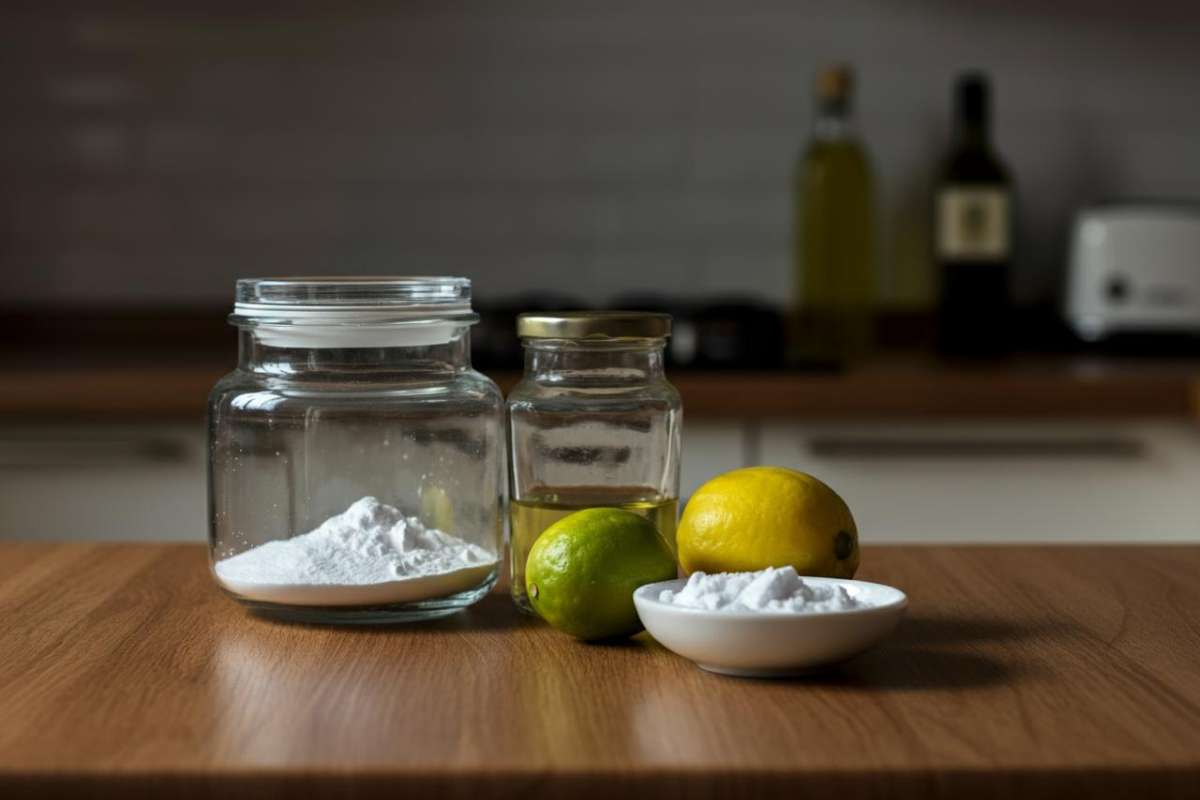 gli ingredienti per eliminare i cattivi odori dalla lavastoviglie
