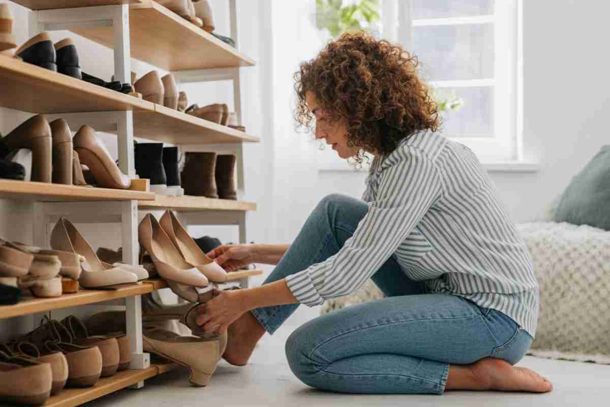 eliminare la muffa dalla scarpiera