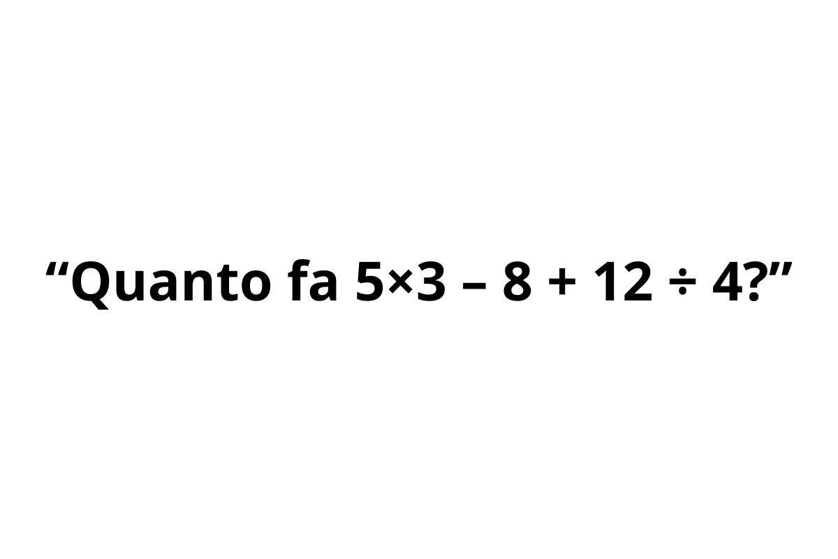 test matematica indovinello matematico: test difficile