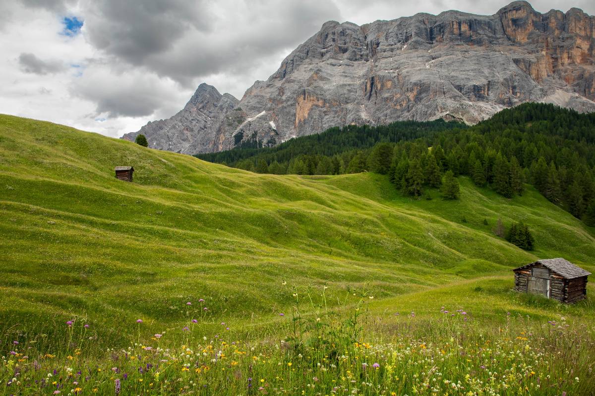 Panoramica delle Dolomiti in Trentino-Alto Adige.